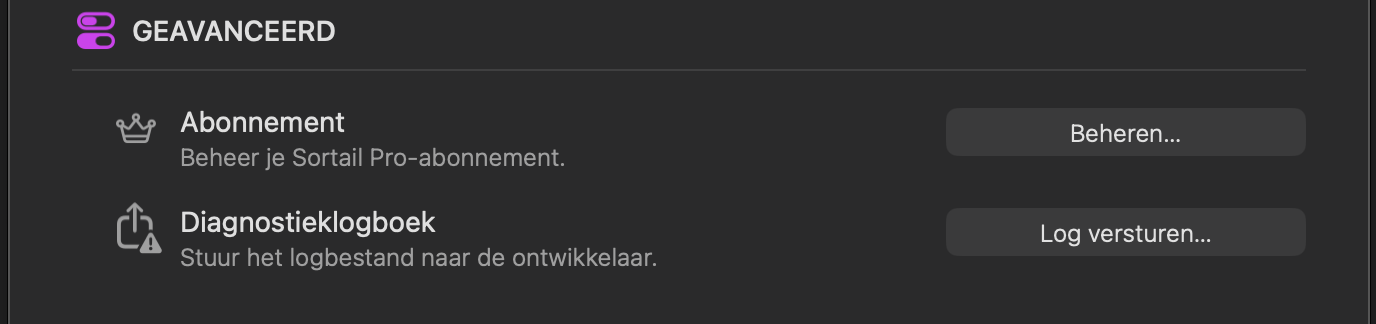 Geavanceerde instellingen