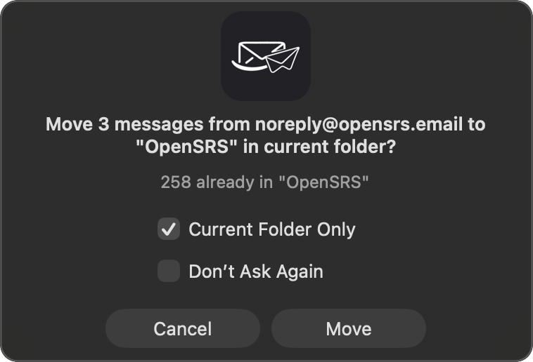 Confirmation dialog