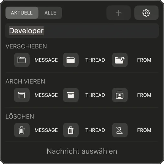 Schwebendes Panel